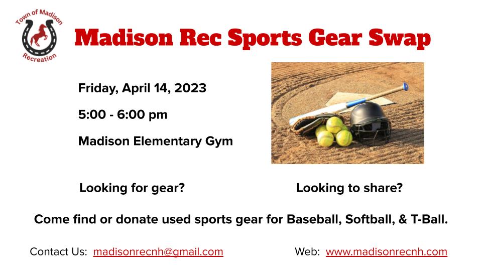 Sports Gear Swap April 2023 sports gear swap
