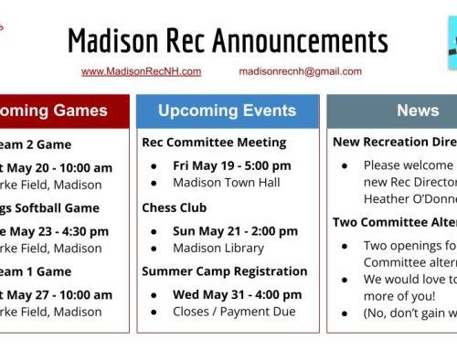 Madison Rec Announcements May 18, 2023