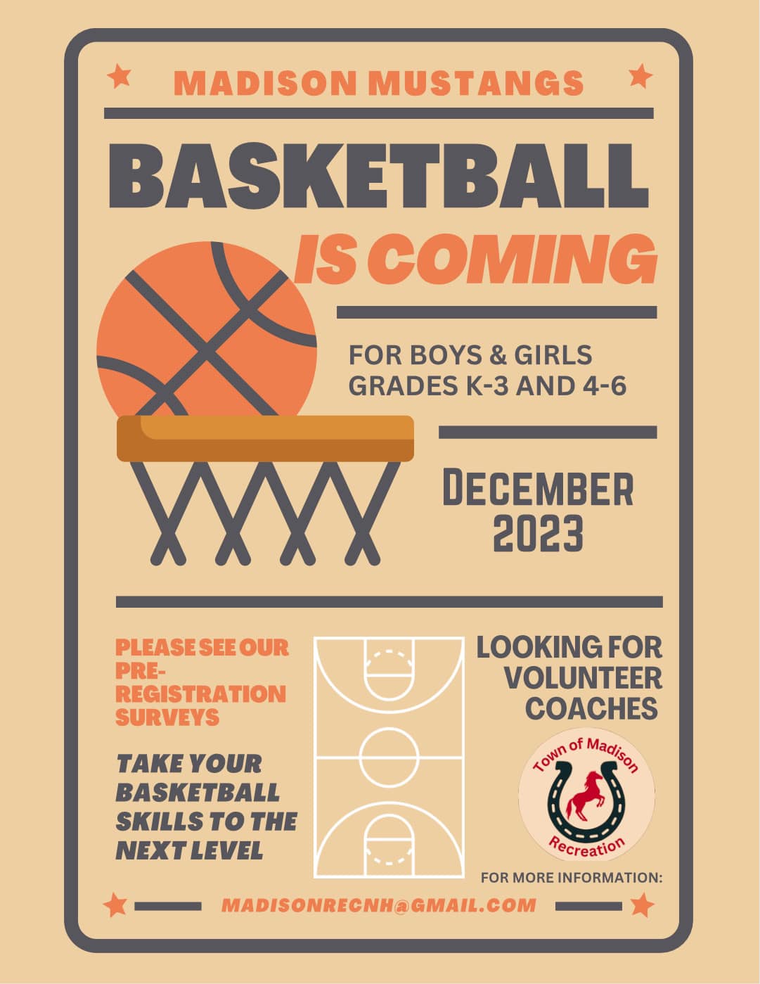 2023 Basketball Registration Flyer