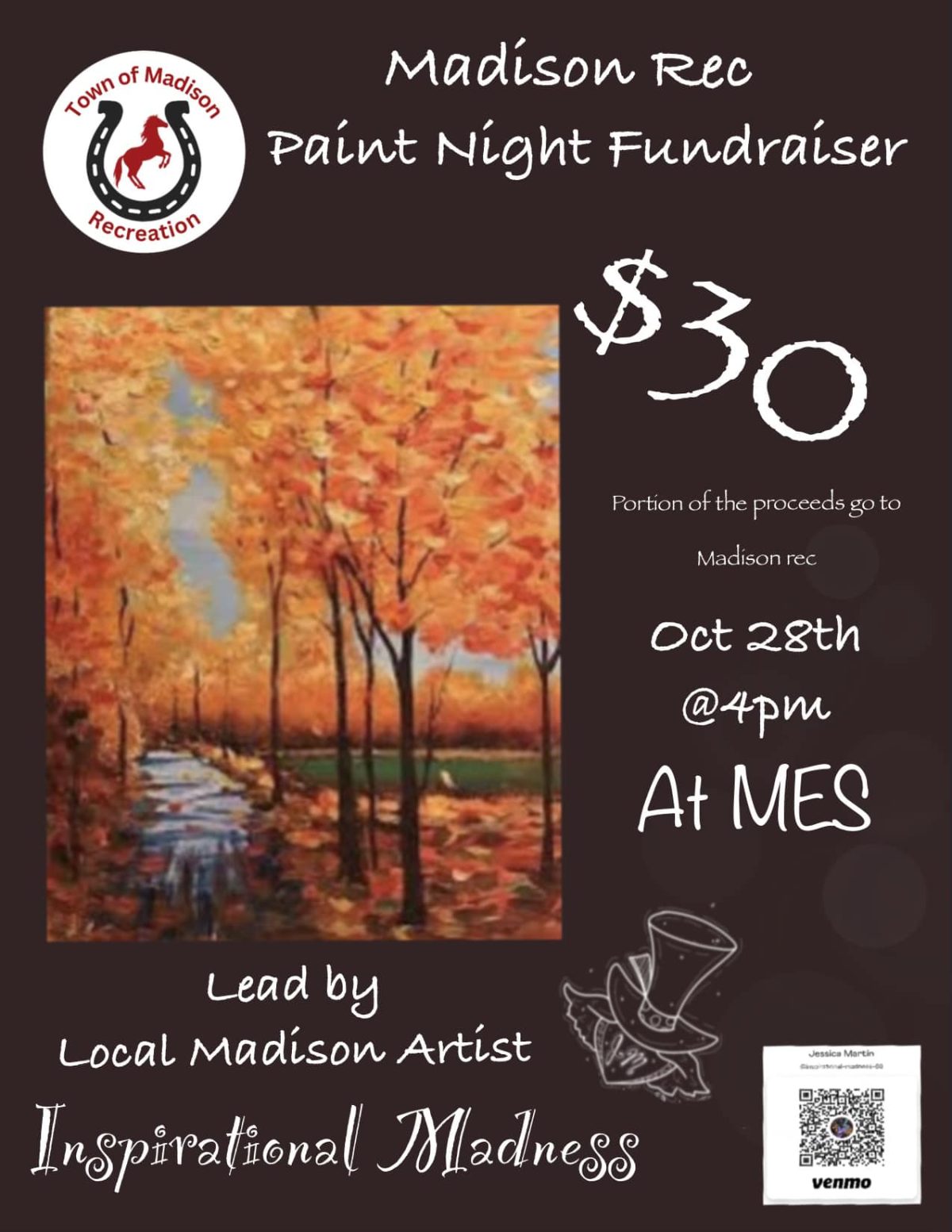 Paint Night Fundraiser Madison NH Recreation